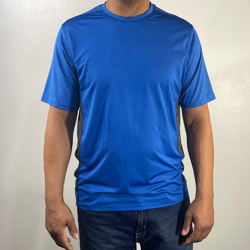 *Game Time Men's Blue Athletic Short Sleeve Shirt Sz L